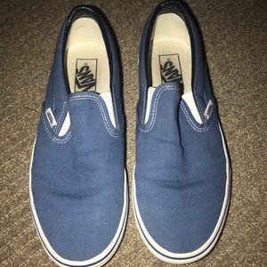 Blue slip on Vans